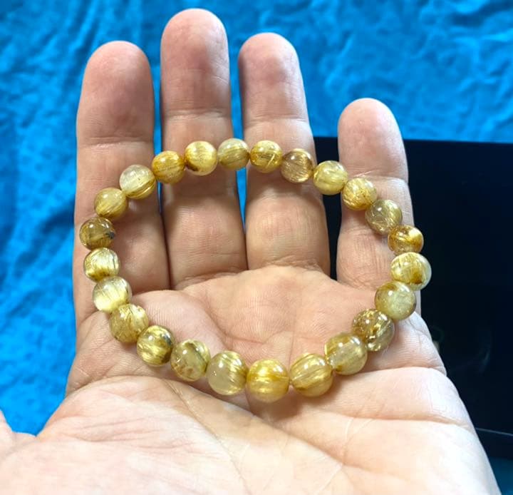 monsuta123（最高級ゴールドキャッツアイルチル　ブレスレット②