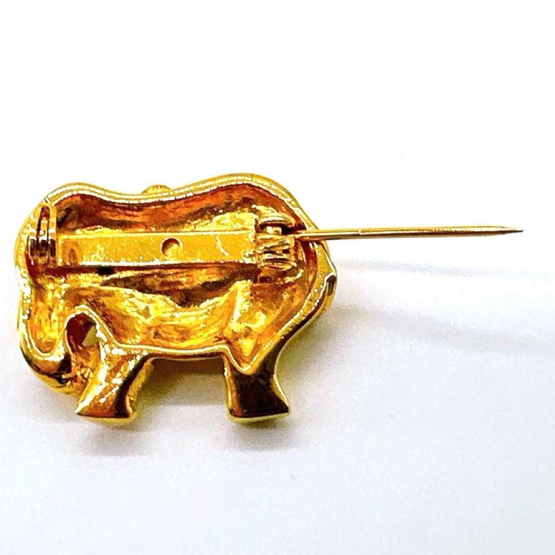 【エルメス】ブローチ　象　アニマル　ゴールド　ピンバッジ　ブランド　アクセサリー
