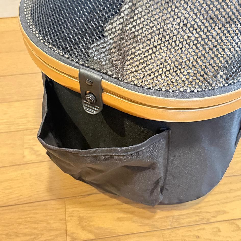 犬用ペットカート 分離型 折りたたみ自立可 ブラックとベージュ