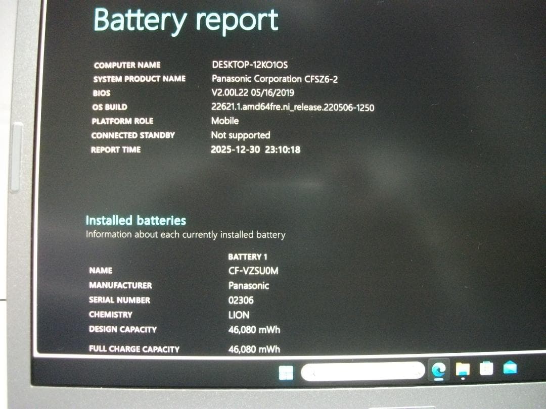 Windowsノート本体 Win11 Let'snote CF-SZ6/8GB+SSD256(522)
