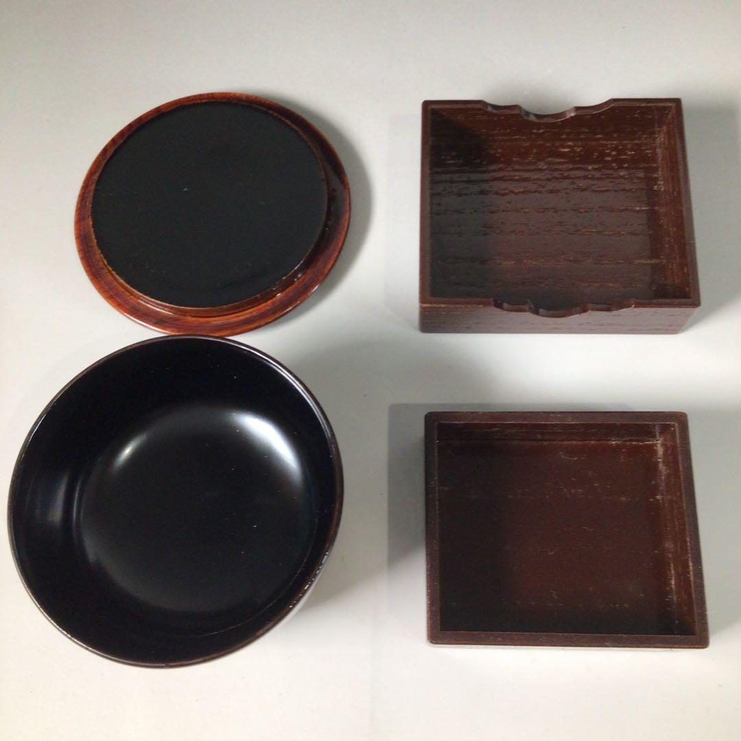 Ｓ１２１　御所籠　『和田鱗司作』『利休形』『竹茶籠』『茶器揃』　共箱　茶道具