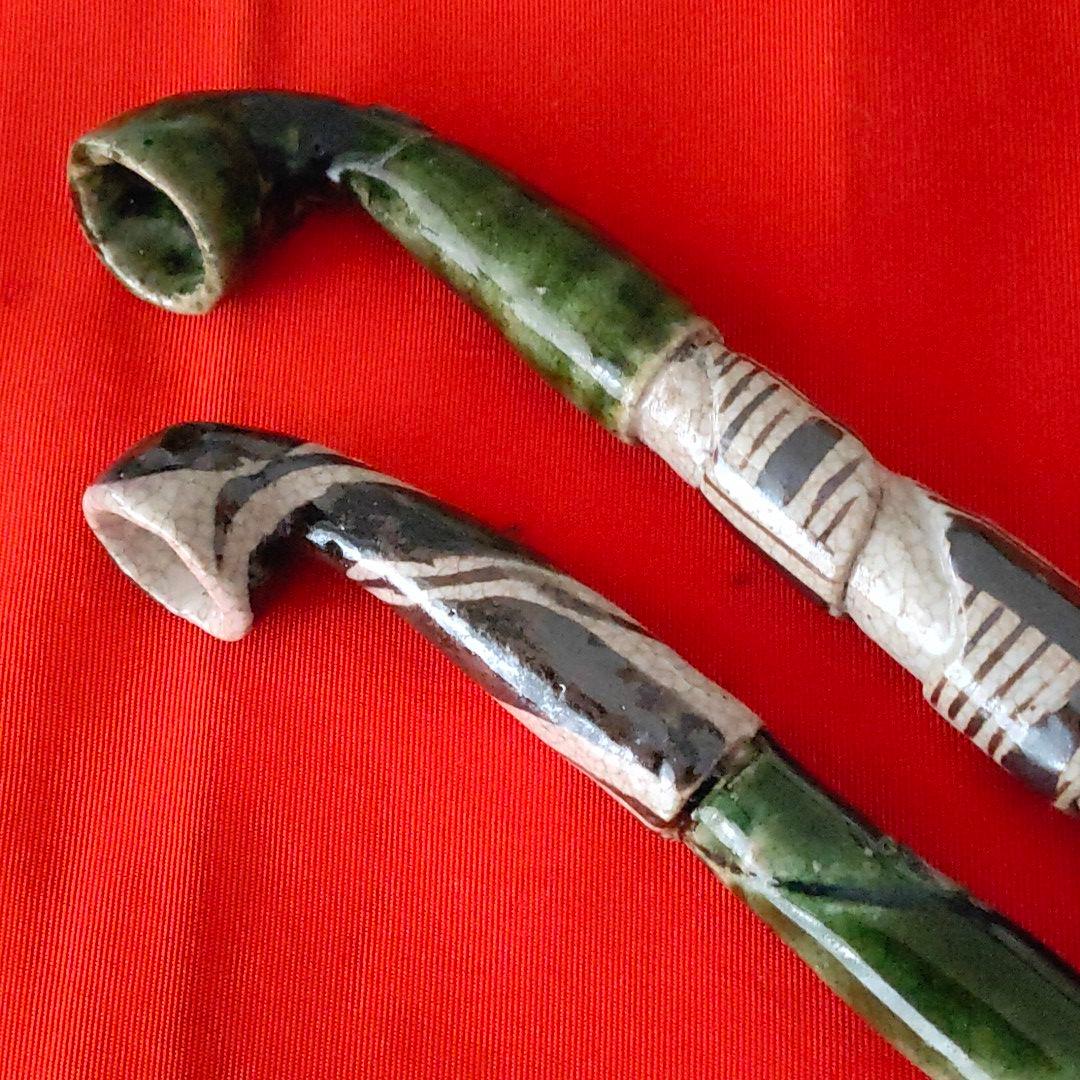 織部　煙管 ２本組