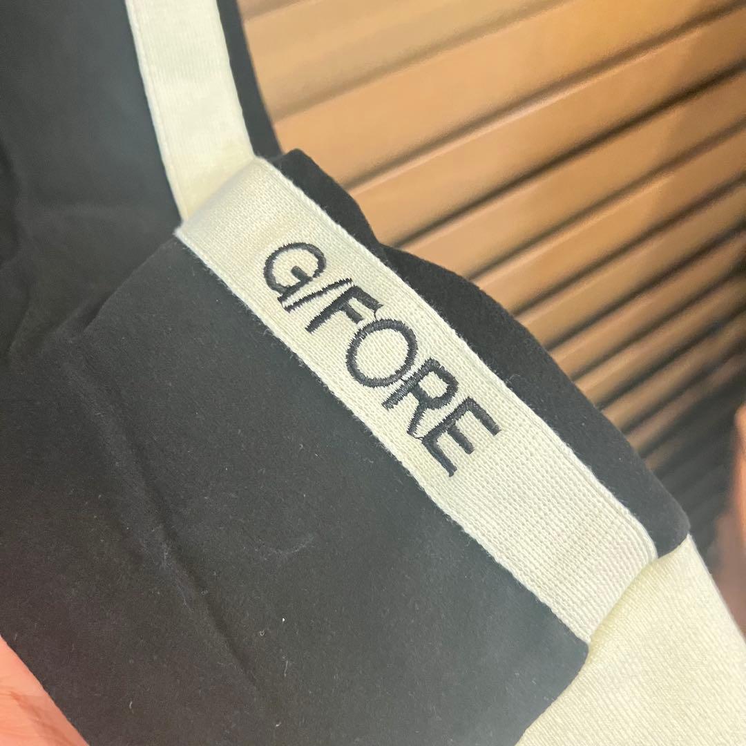 【S】G/FORE ジーフォア ゴルフ カットソー 起毛 モックネック長袖T 黒