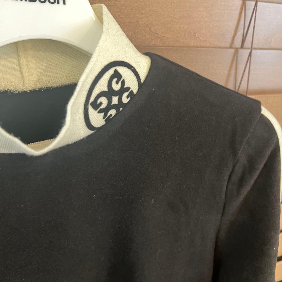 【S】G/FORE ジーフォア ゴルフ カットソー 起毛 モックネック長袖T 黒