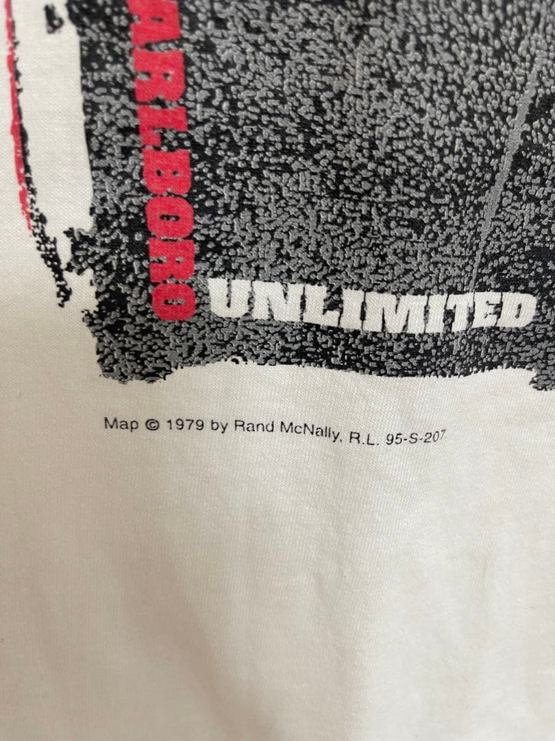 90s USA製 Marlboro マルボロ マップ プリントＴシャツ