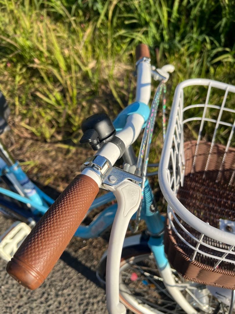 名古屋市内お届け無料22インチジュニアサイクル青い子供用自転車 バスケット付き