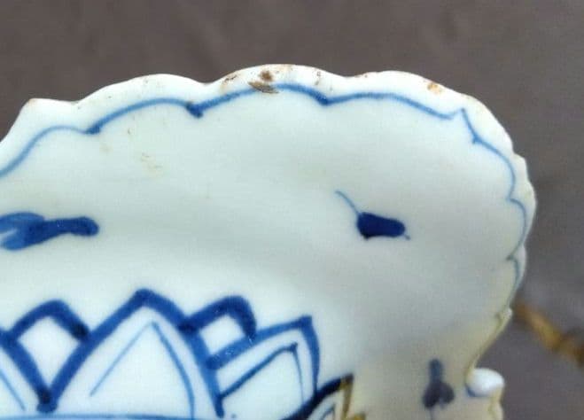 骨董　染付　角皿