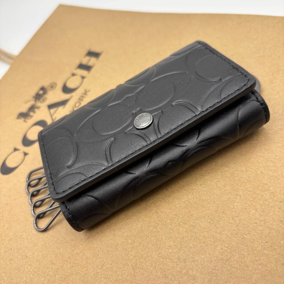 【COACH☆新品】ファイブ リング キー ケース☆シグネチャー レザー