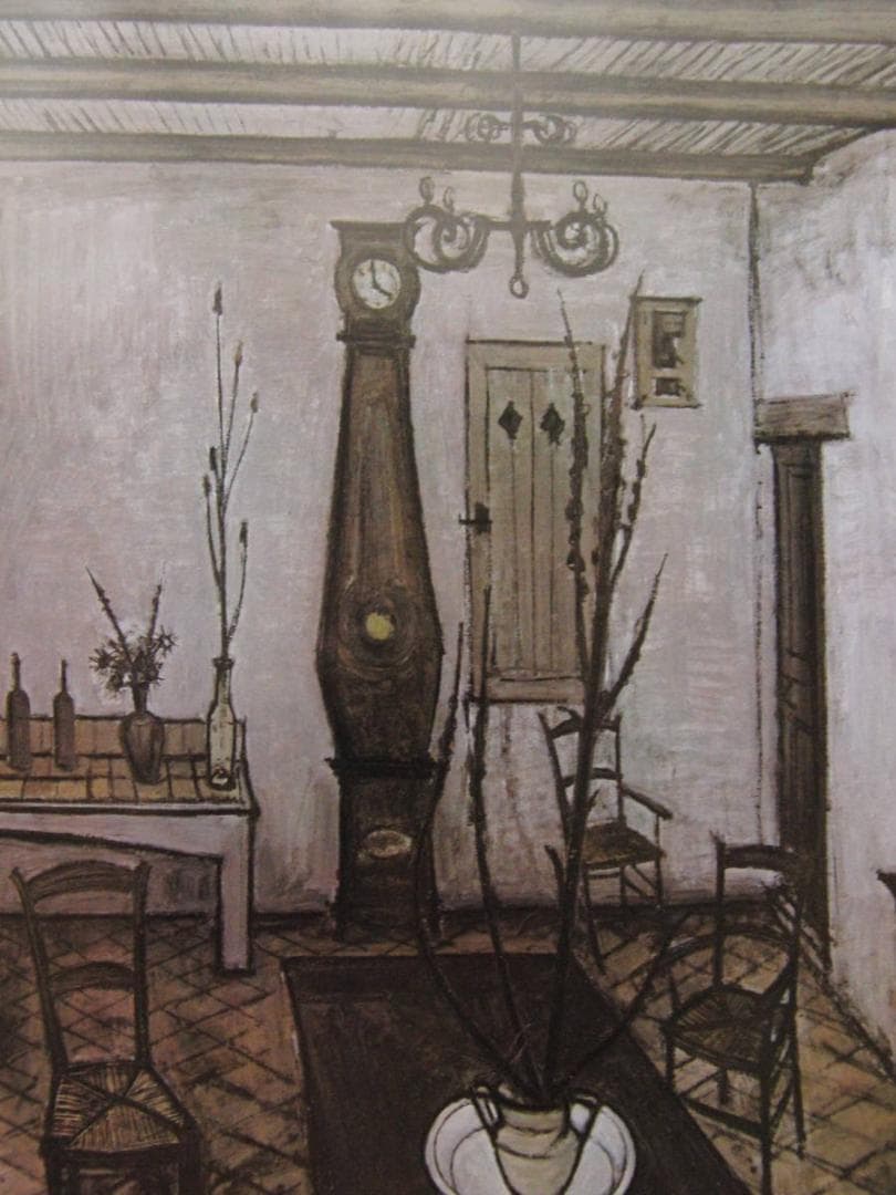 ベルナール・ビュッフェ、「La salle a manger」、希少画集の額装画