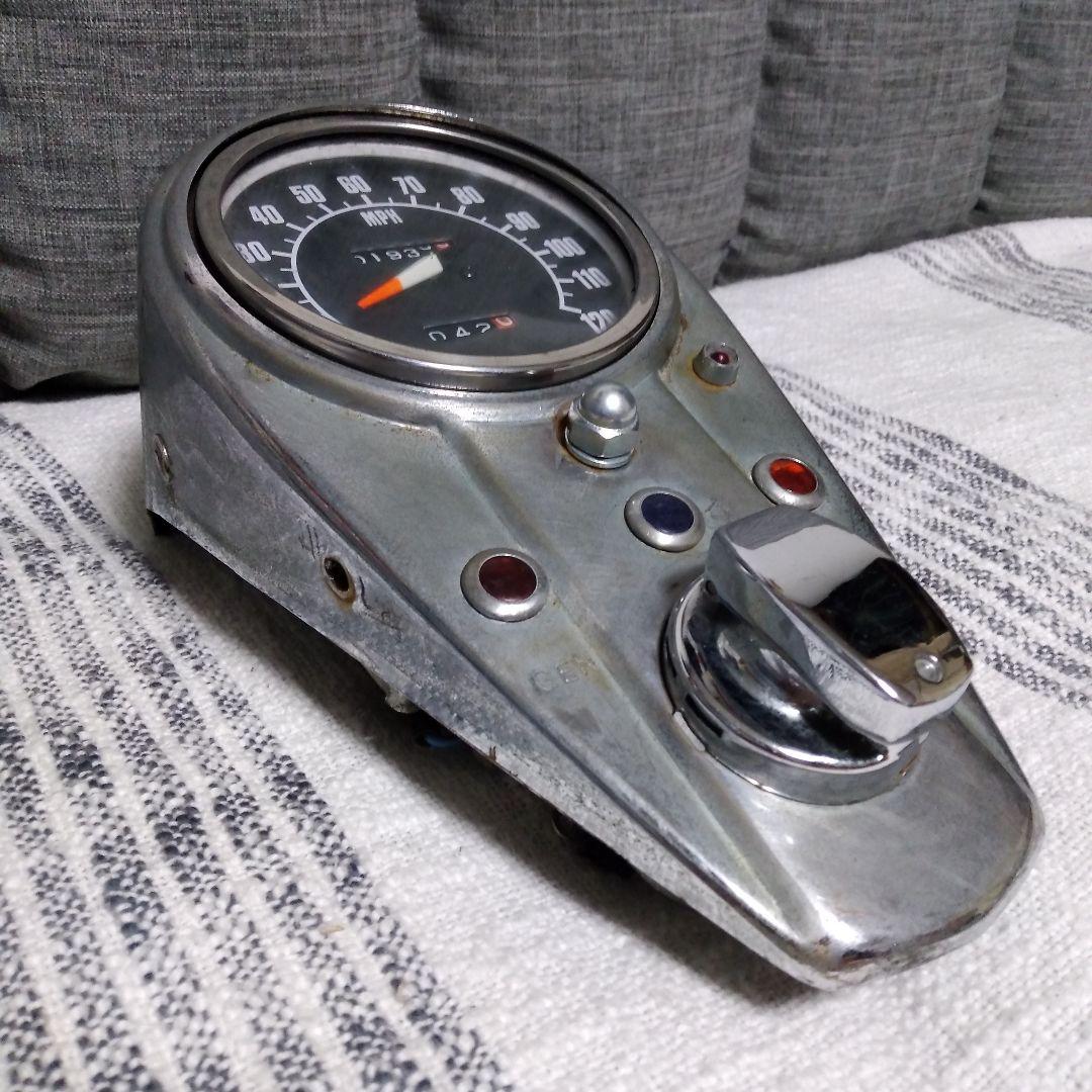 ☆ハーレーメーター☆3ライトメーターダッシュ☆パン☆ショベル☆エボ前期☆ボバー☆