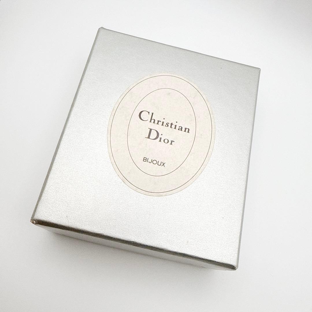 2084　保存箱付き極美品✨Dior　ブローチ　大ぶり　CD　ロゴ　希少　刻印