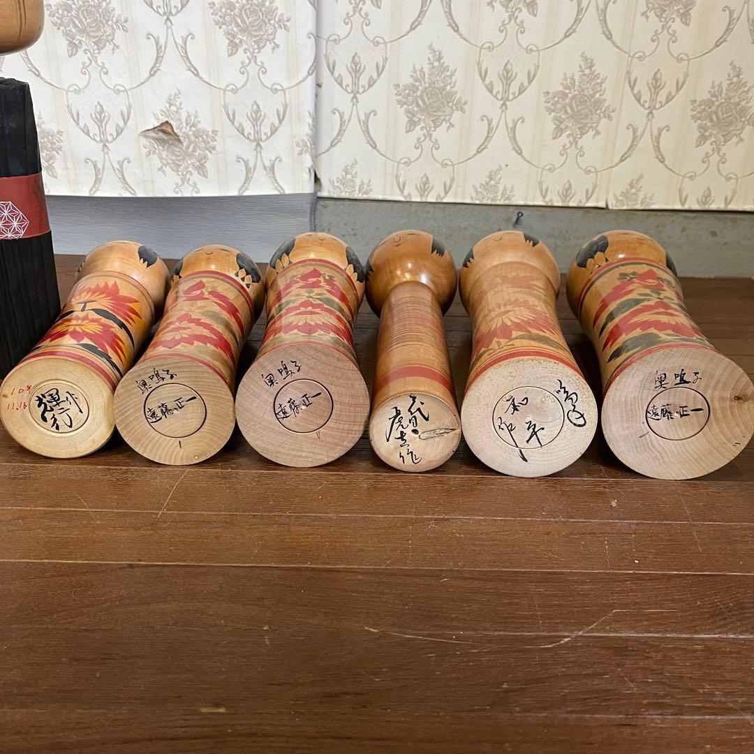 【アンティーク】創作こけし コケシ 18本まとめ 工芸品 置物 民芸品 小芥子