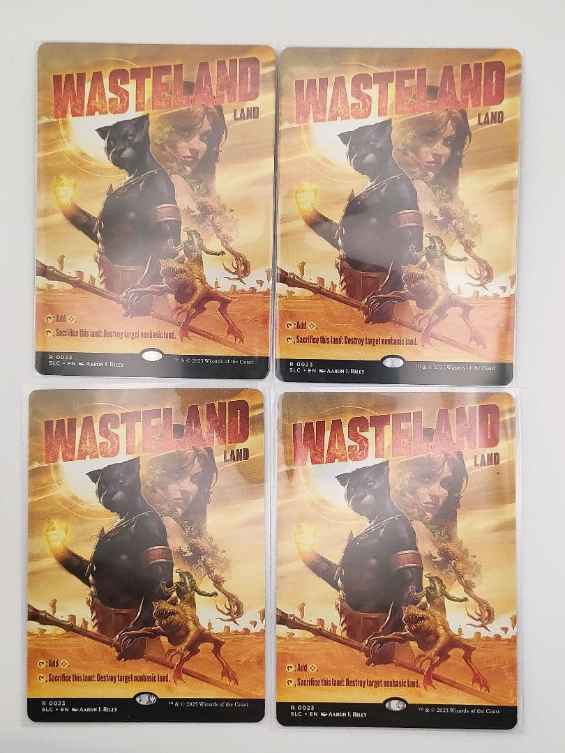 不毛の大地　4枚　ノーマル　secret lair wasteland