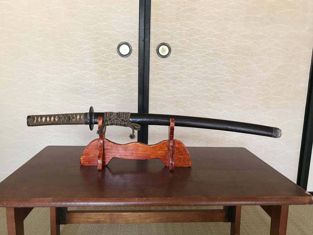 古い模造刀脇差、小柄付