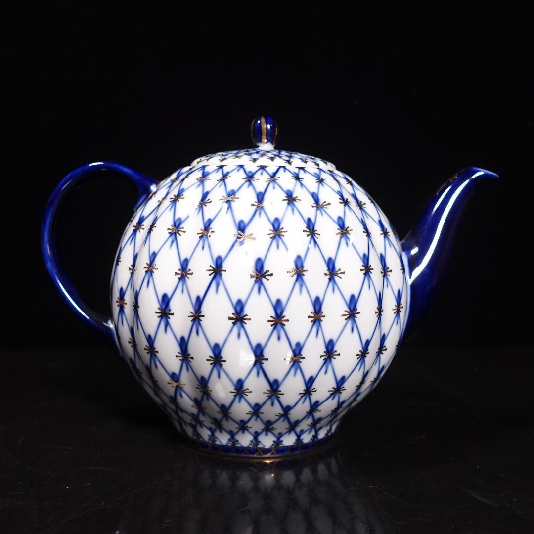 ロモノーソフ LOMONOSOV コバルトネット ポット クリーマー セット