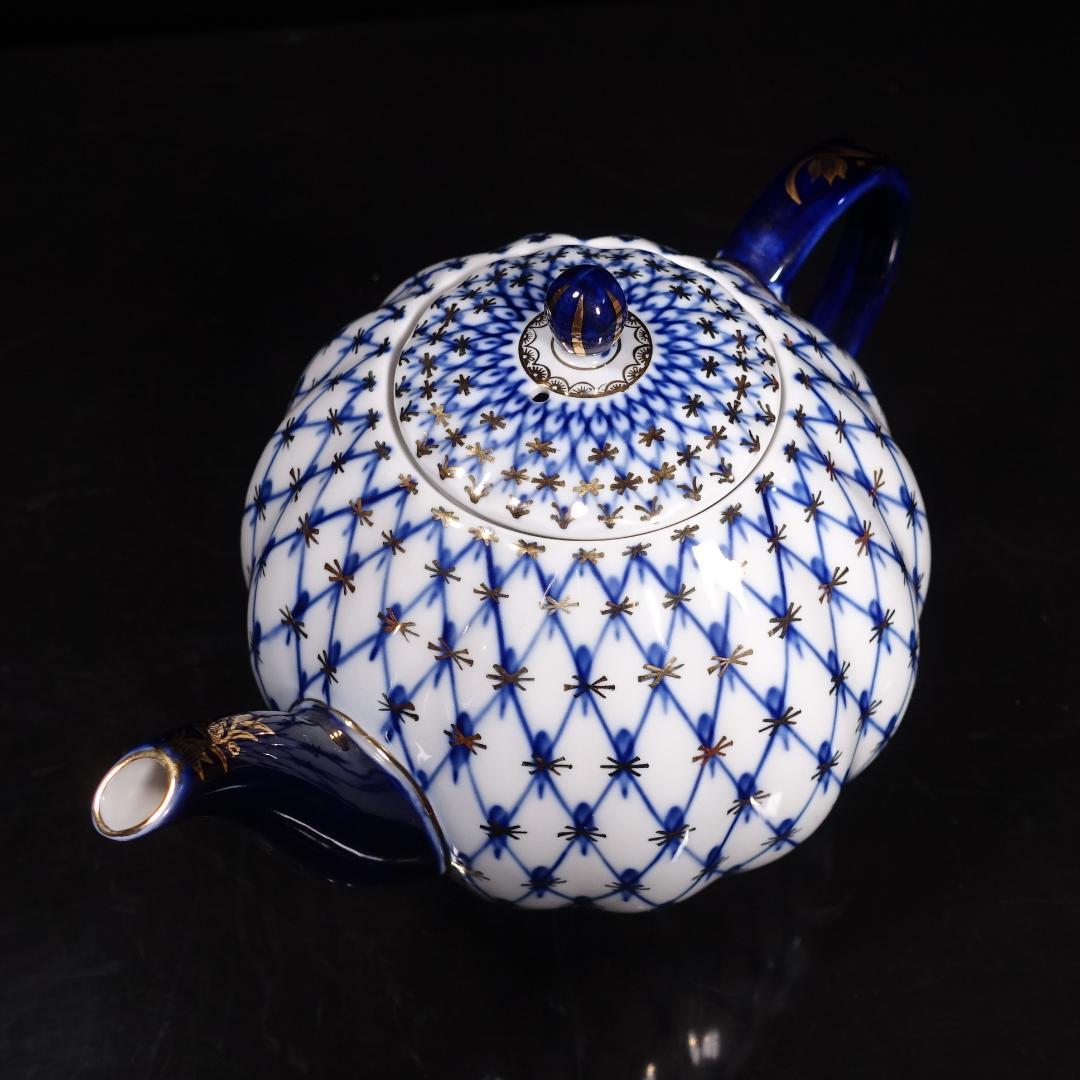 ロモノーソフ LOMONOSOV コバルトネット ポット クリーマー セット