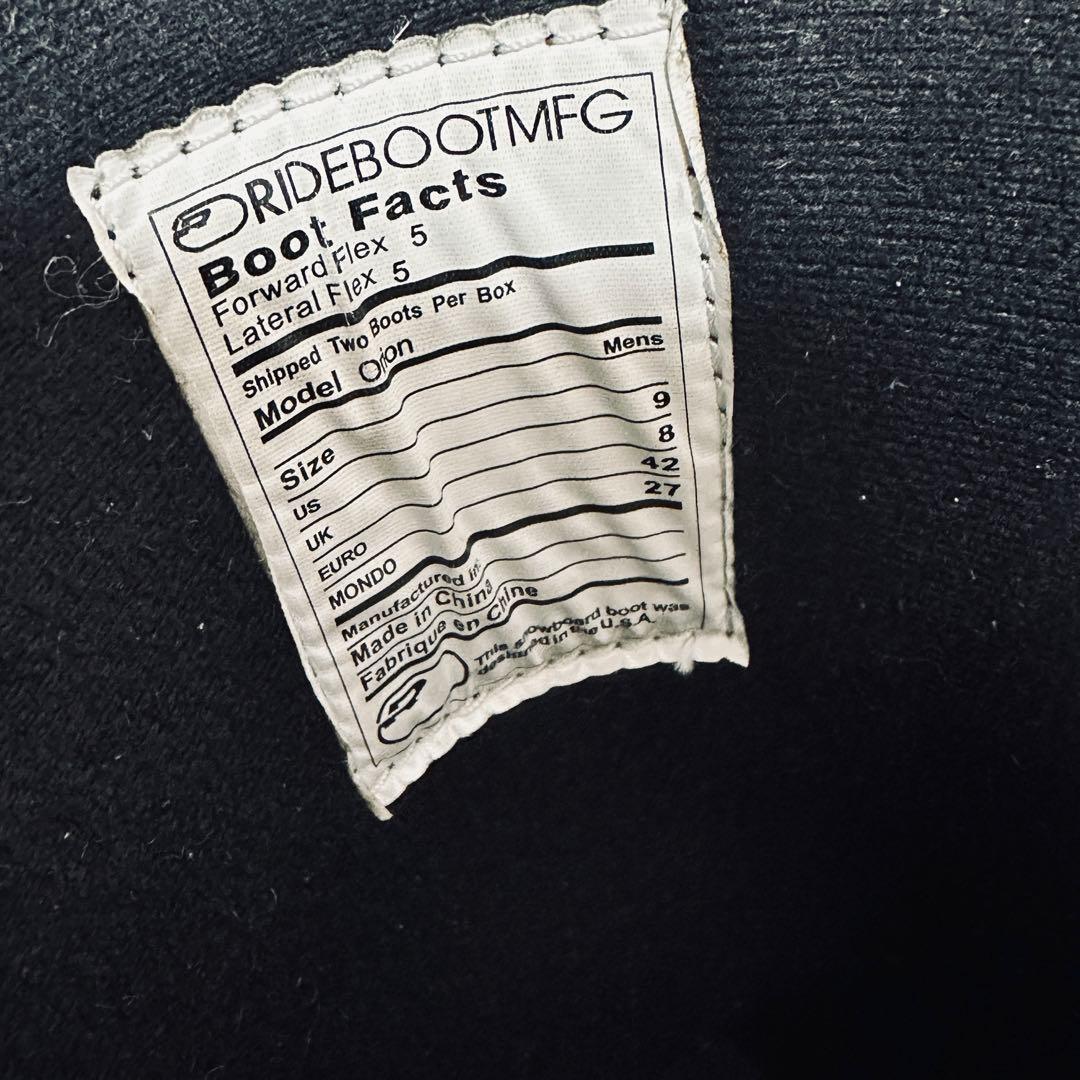 バートン RIDE BOOT MFG スノーボードブーツ ブラック/レッド 27