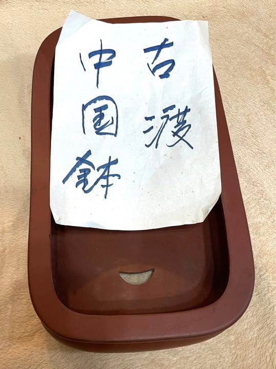 中国古渡 【宜興松亭自造】 盆栽鉢/植木鉢/平鉢/水盤