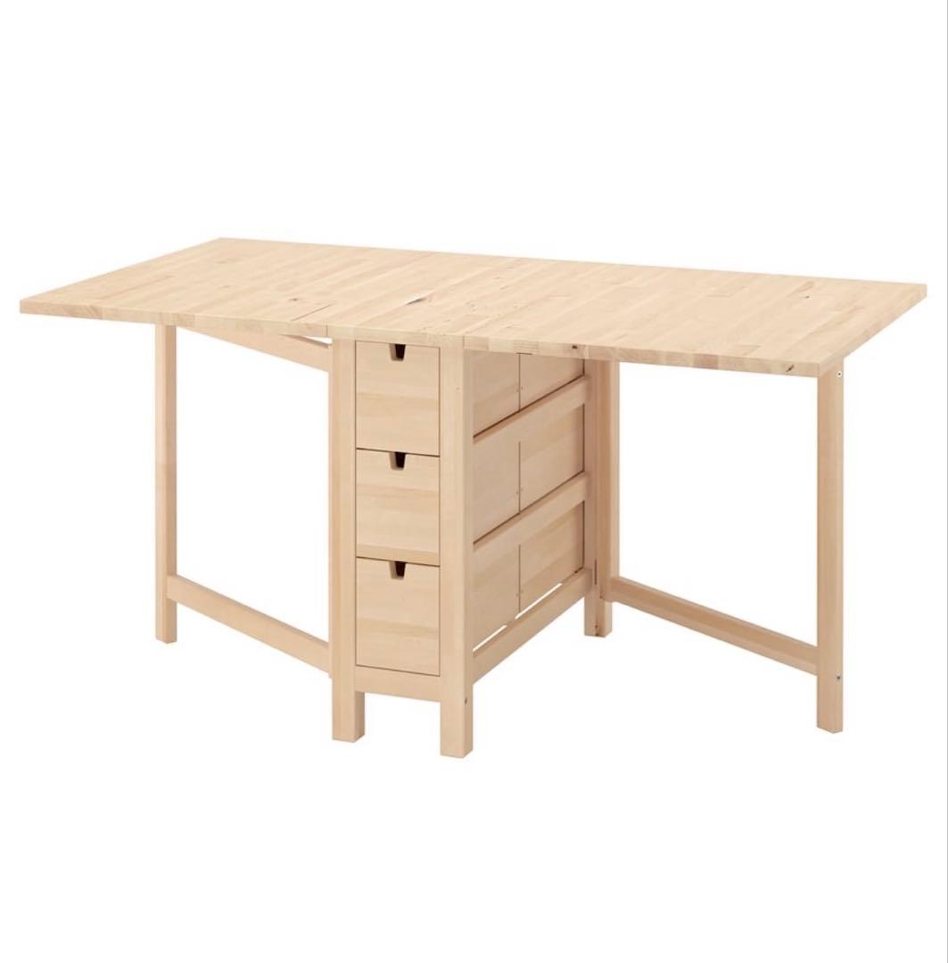 IKEA NORDEN(ノールデン) 木製折りたたみダイニングテーブル