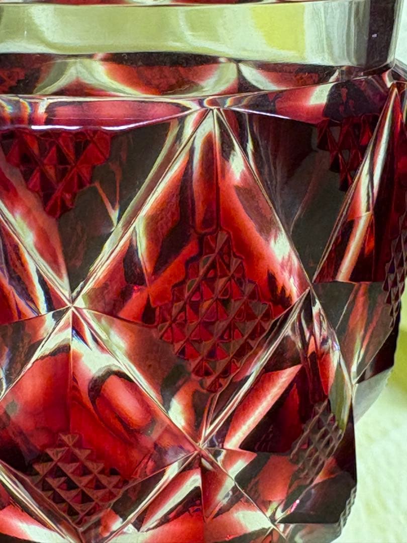 【希少】薩摩切子脚付杯 復元島津 ✨ガハハ本舗お宝倉庫市