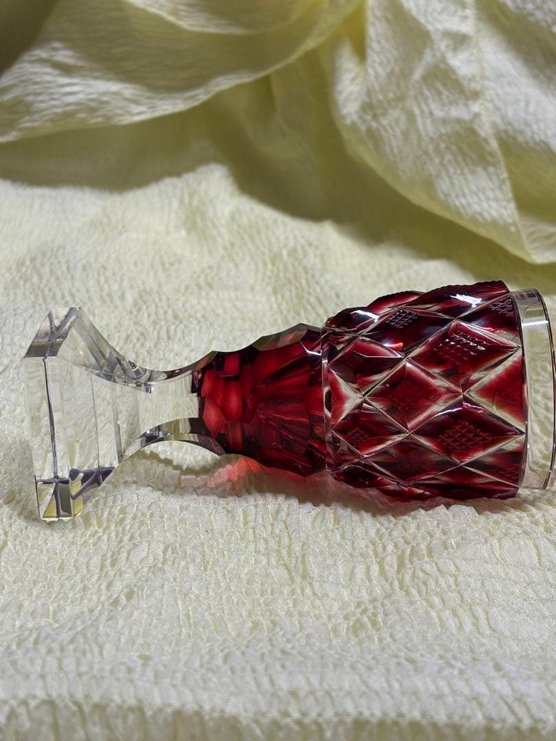 【希少】薩摩切子脚付杯 復元島津 ✨ガハハ本舗お宝倉庫市