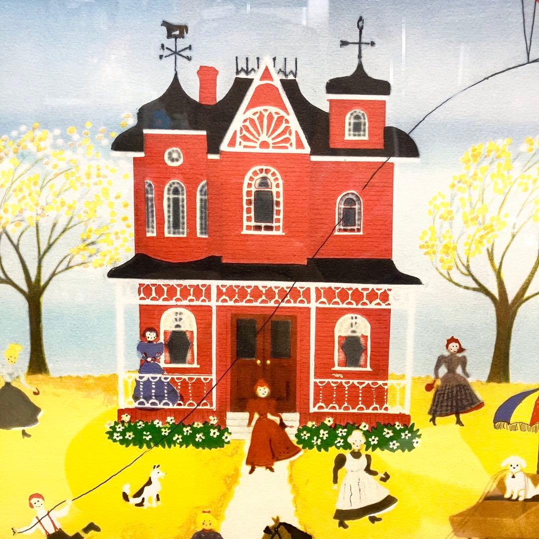 ジョアン・ケース作　「生地売りの商人」　版画　リトグラフ　限定200