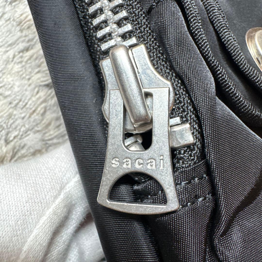 【美品】sacai × PORTER スマホケース マルチケース ブラック