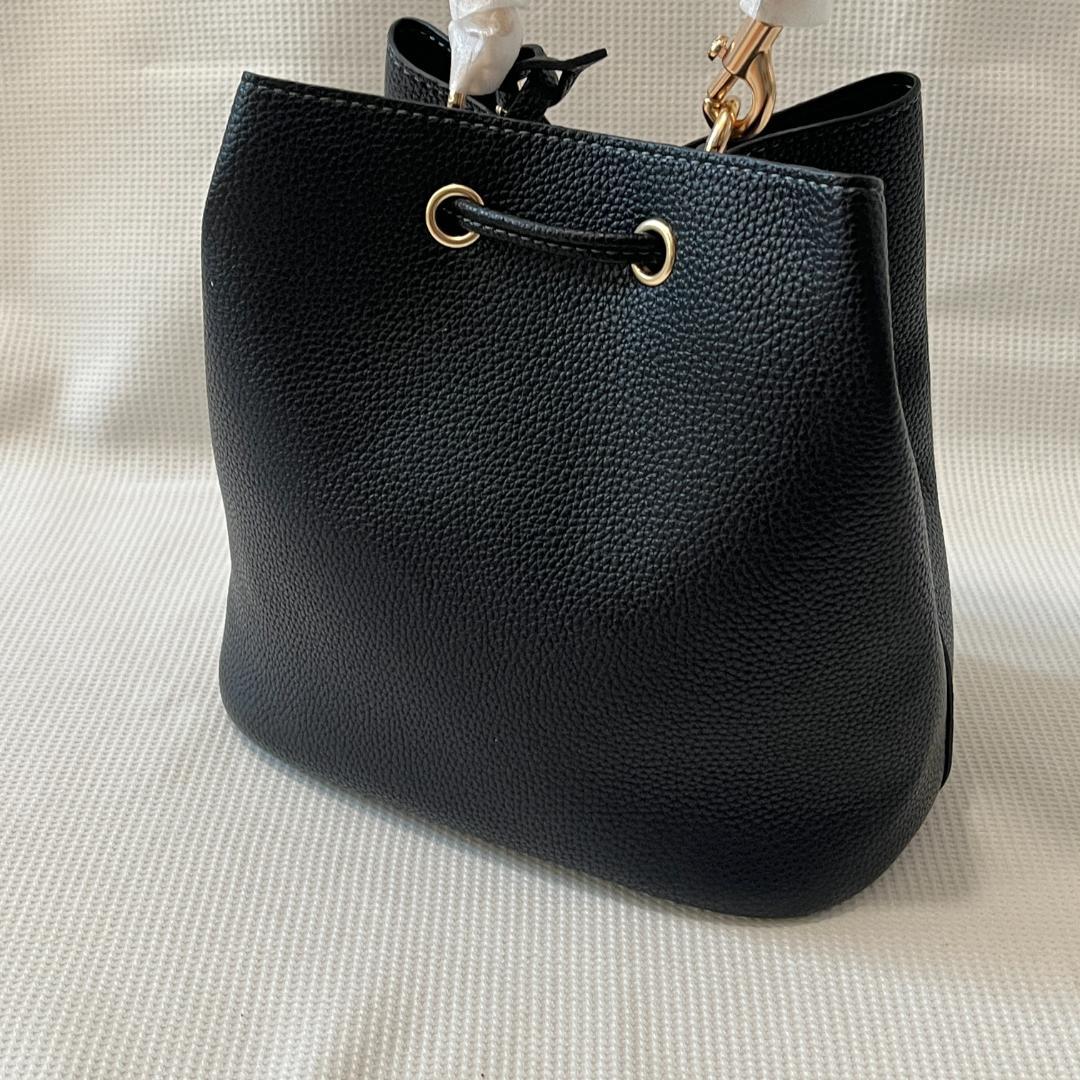 未使用 COACH コーチ ローアン バケット バッグ 黒 ブラック