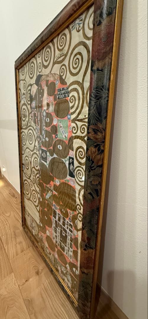 接吻 グスタフ・クリムト 「抱擁」アートポスター入り額