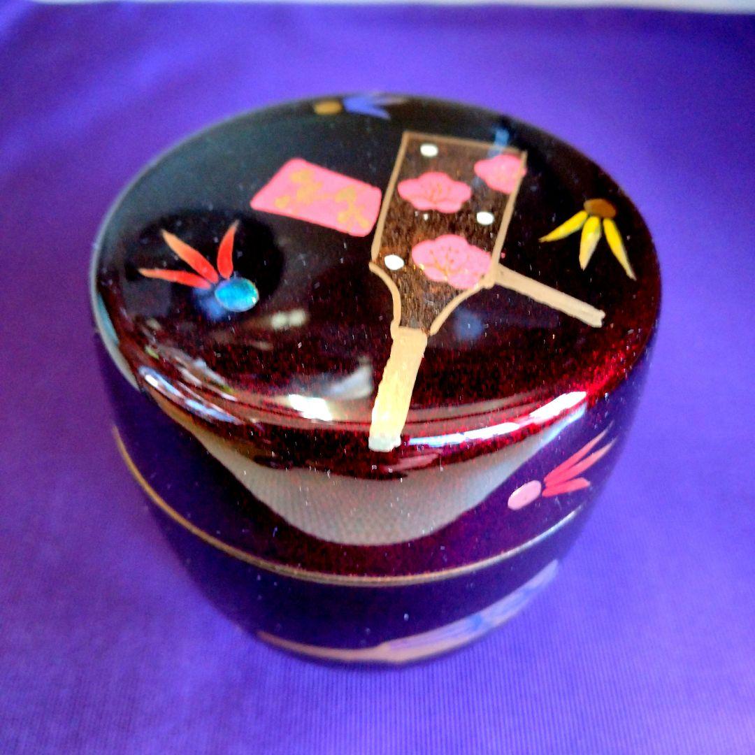 茶道具　期間限定特価　羽子板蒔絵中棗　内梨子地　新品未使用品