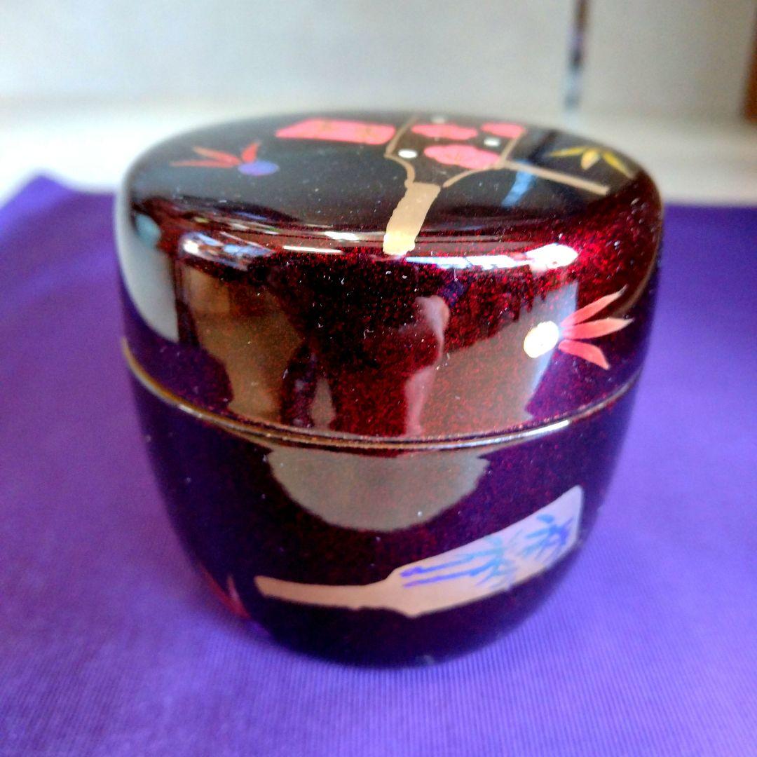 茶道具　期間限定特価　羽子板蒔絵中棗　内梨子地　新品未使用品