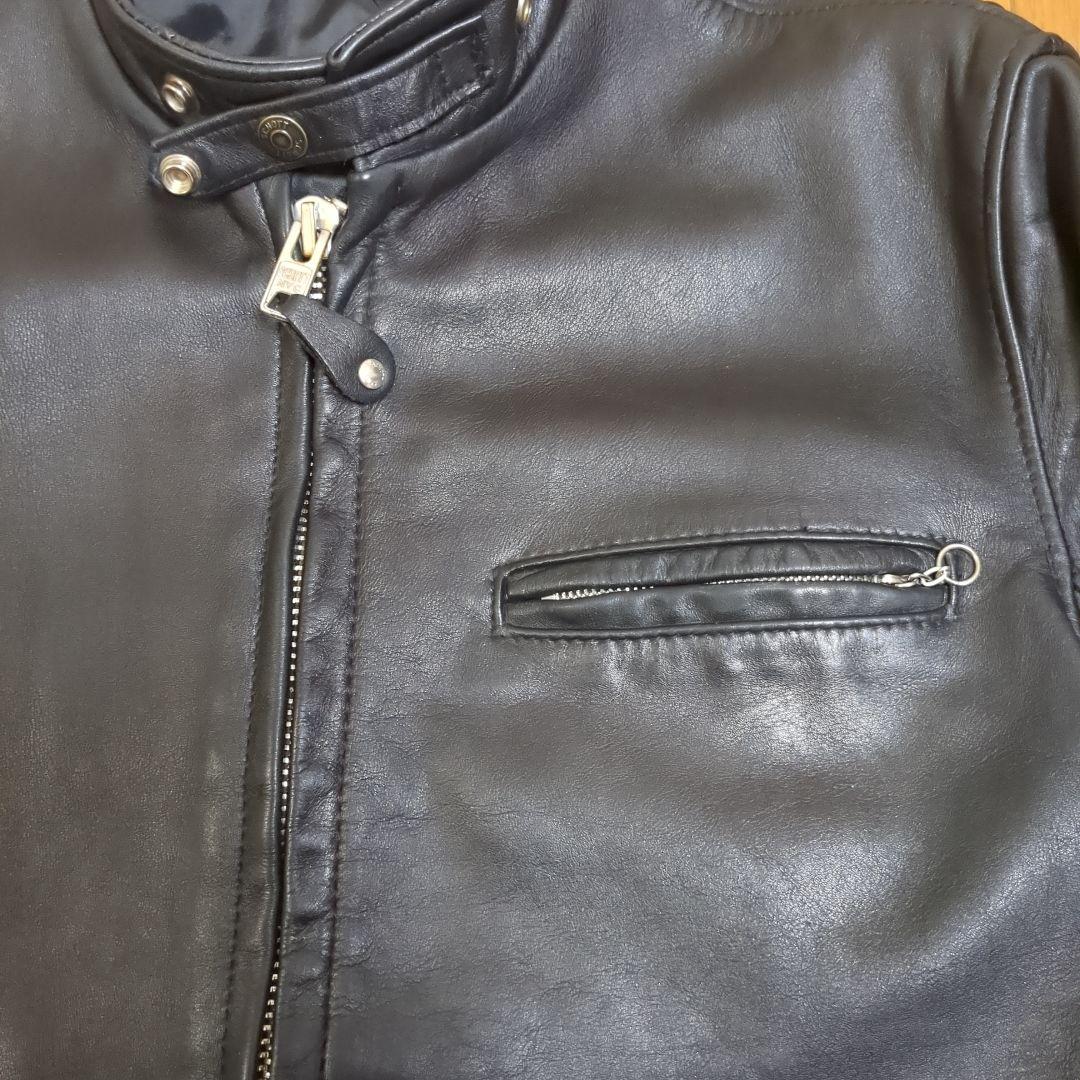 Schott 641シングルライダース ブラック レザー 40