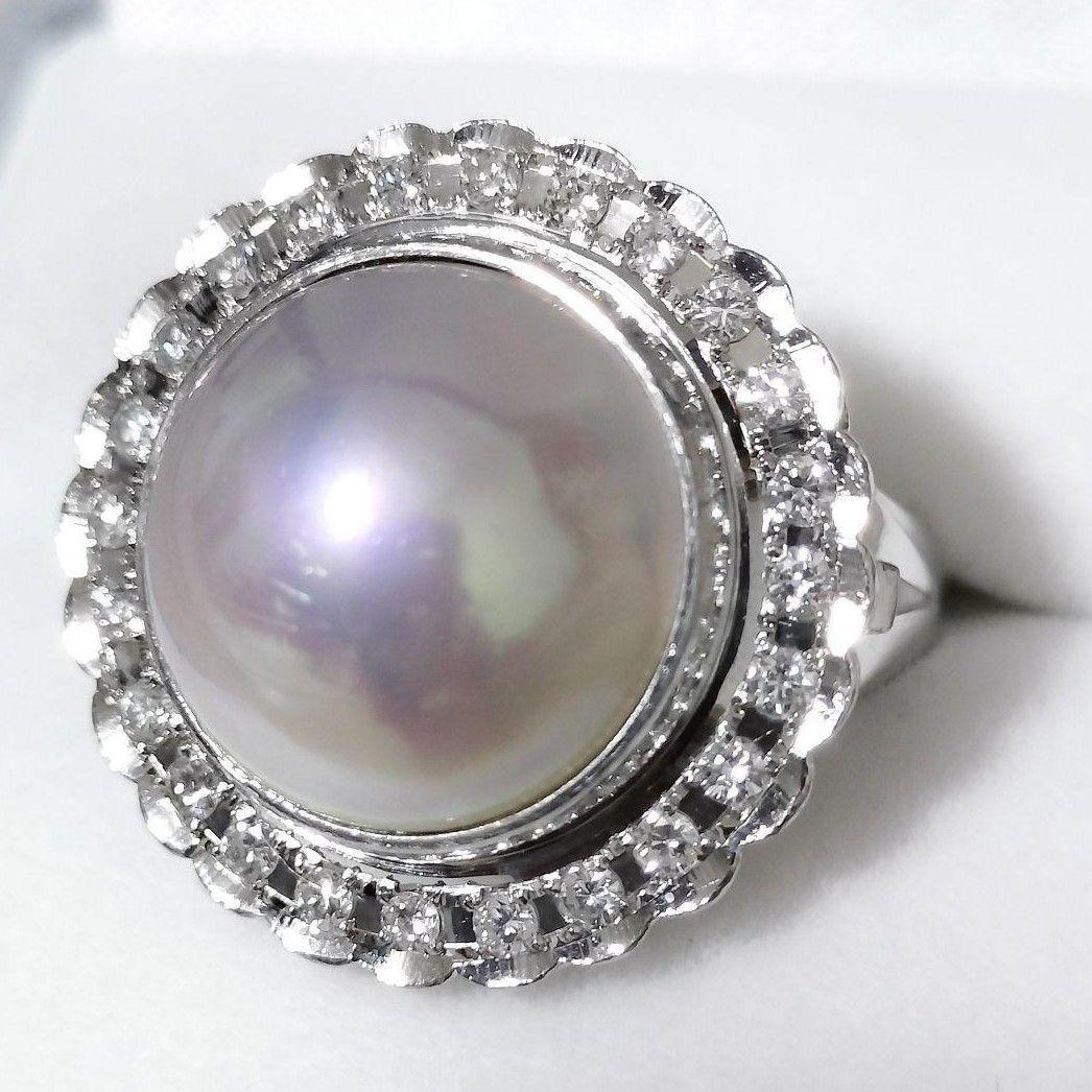 いちいちマーマー パール リング Pt900 サファイア ネックレス