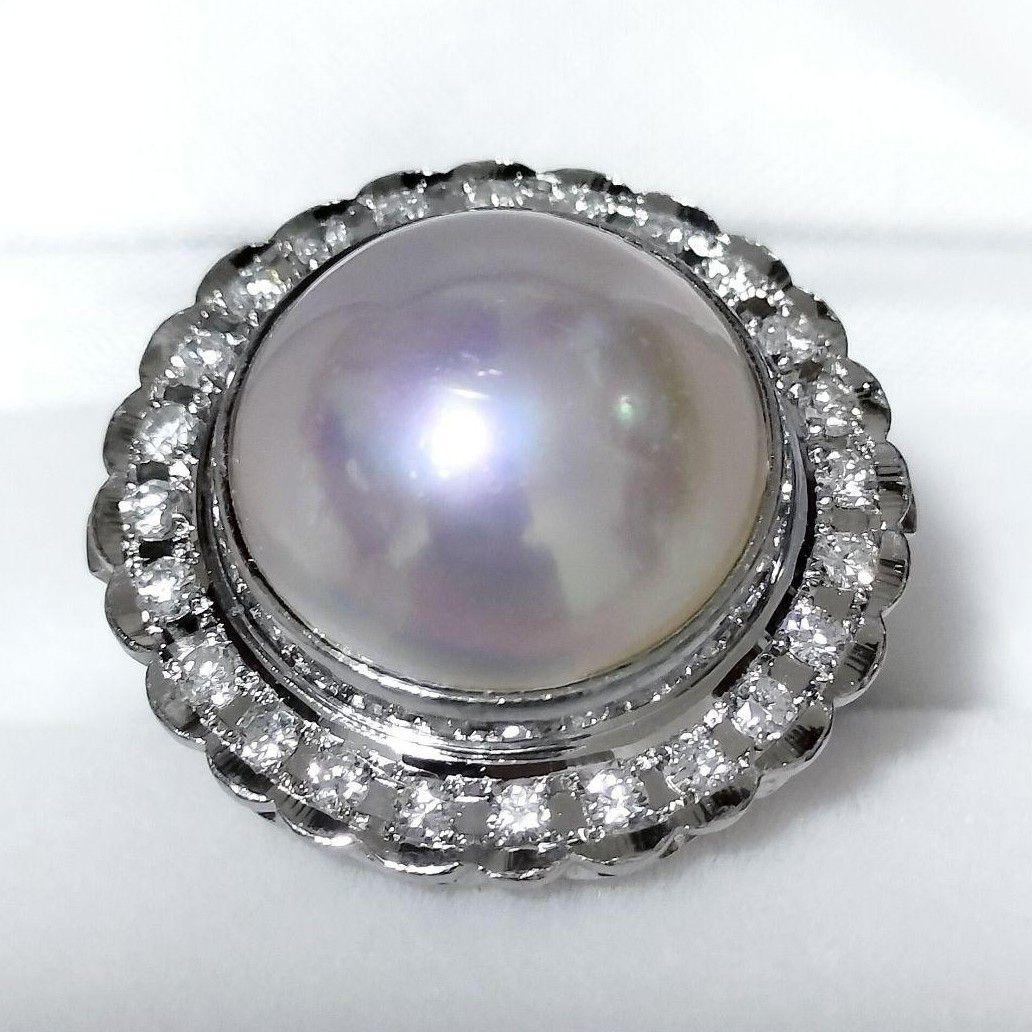 いちいちマーマー パール リング Pt900 サファイア ネックレス