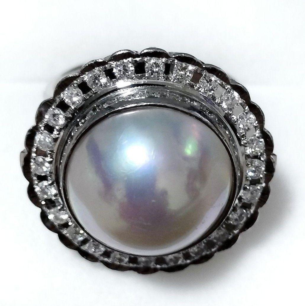 いちいちマーマー パール リング Pt900 サファイア ネックレス