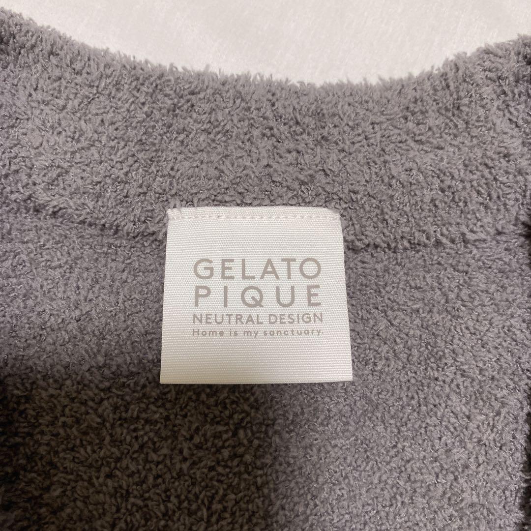 gelato pique トイプードル ジャガード カーディガンXLグレー