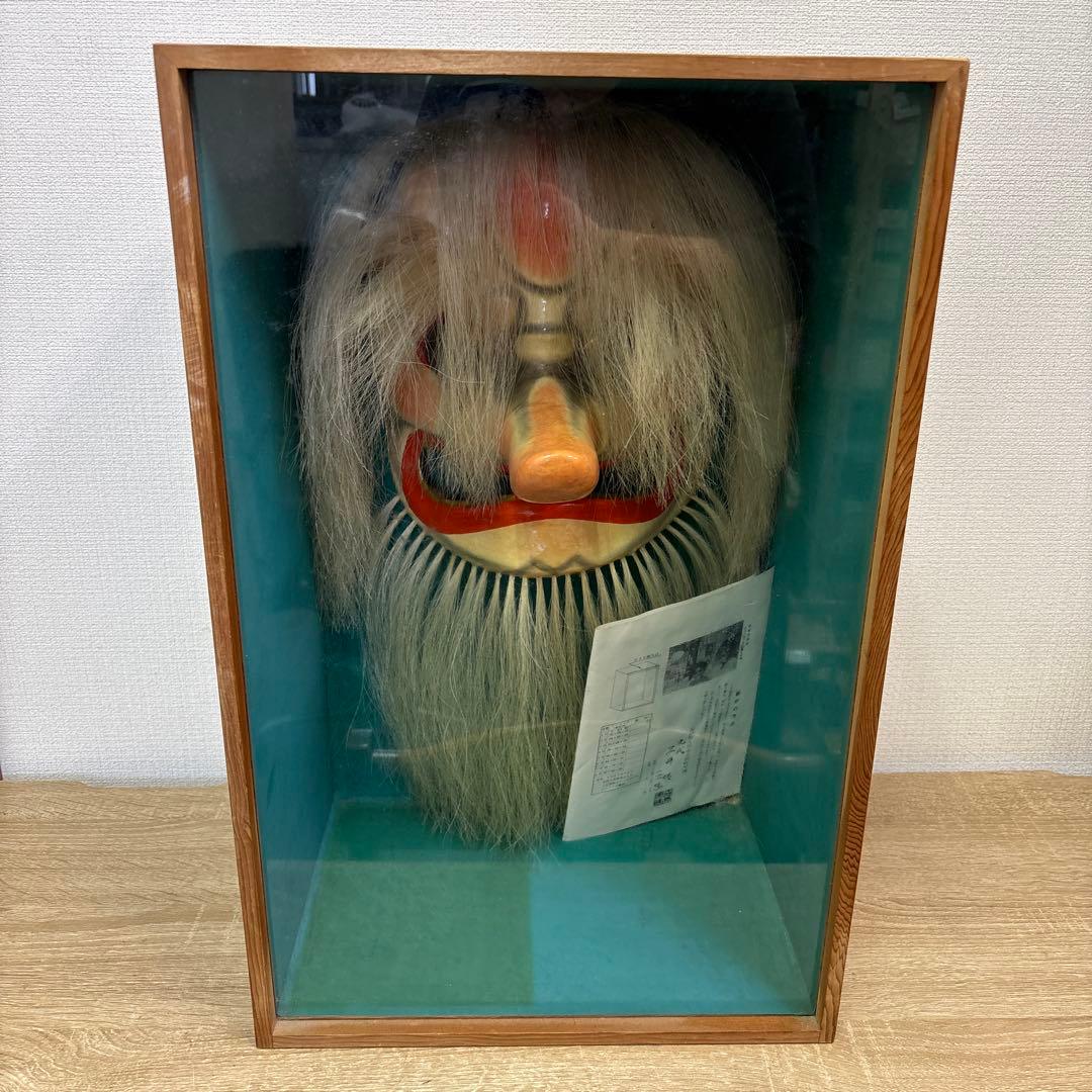 9代目　石井宗暎作　神楽面 荒神　木製