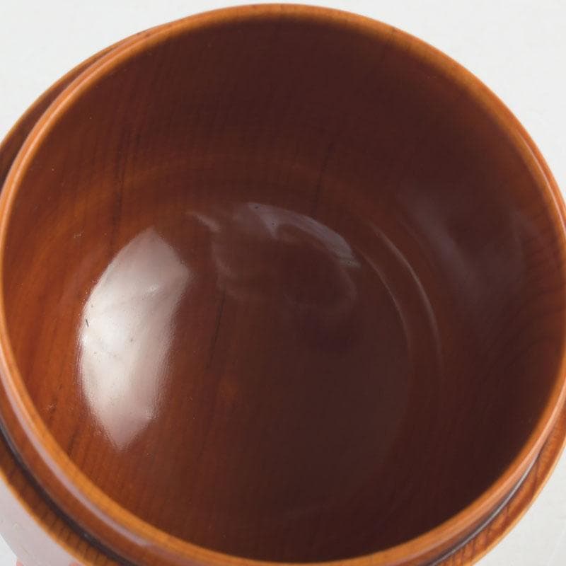 茶道具　蒔絵師　西條一斎作　春慶塗　春草蒔絵　棗　共箱　V　9301