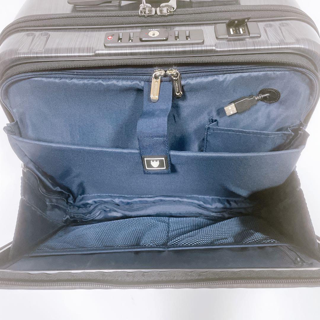 【良品】BERMAS バーマスINTER CITY USB付スーツケース 33L