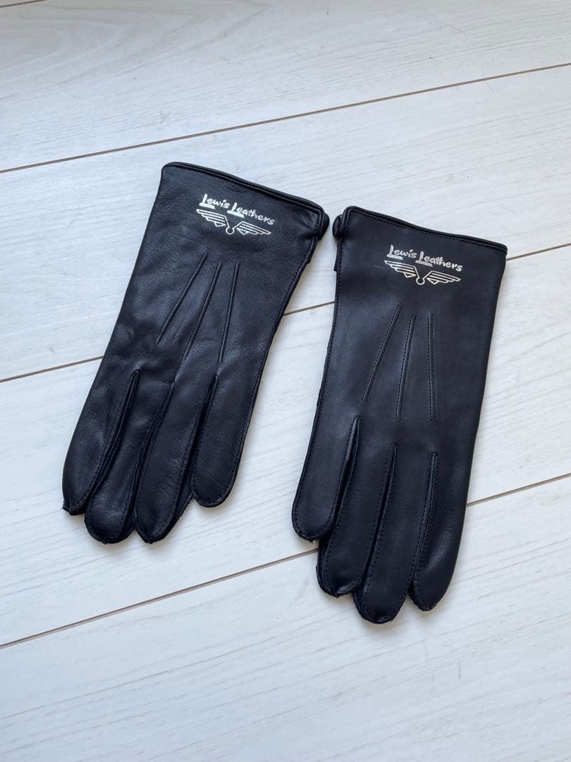 未使用 英国製 ルイスレザー グローブ ブラック 手袋 本革 黒