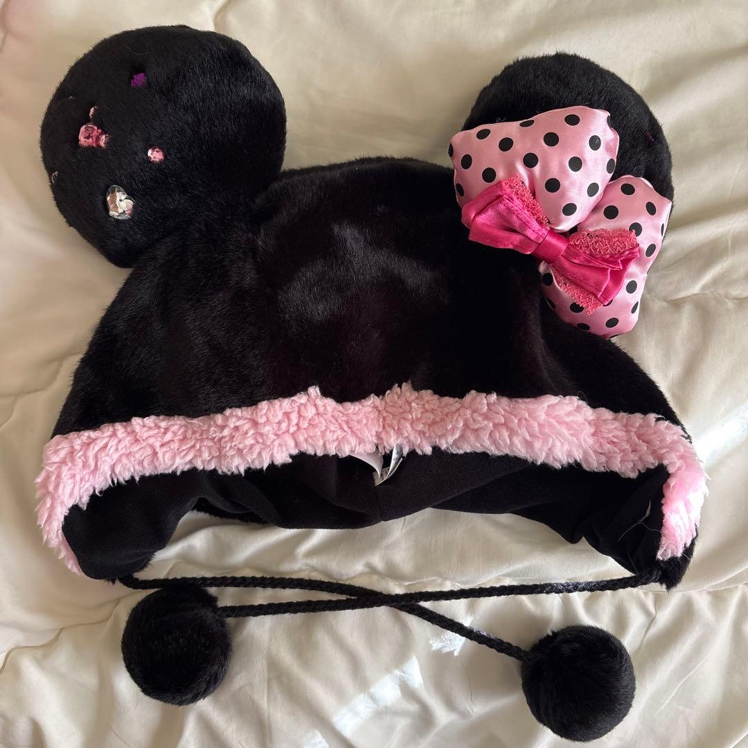 ミニー　ファンキャップ　ディズニー　黒　ピンク　セット