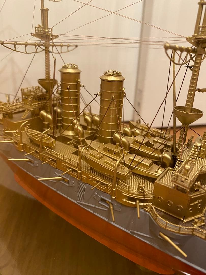 軍艦三笠　金属模型　完成品　1/300