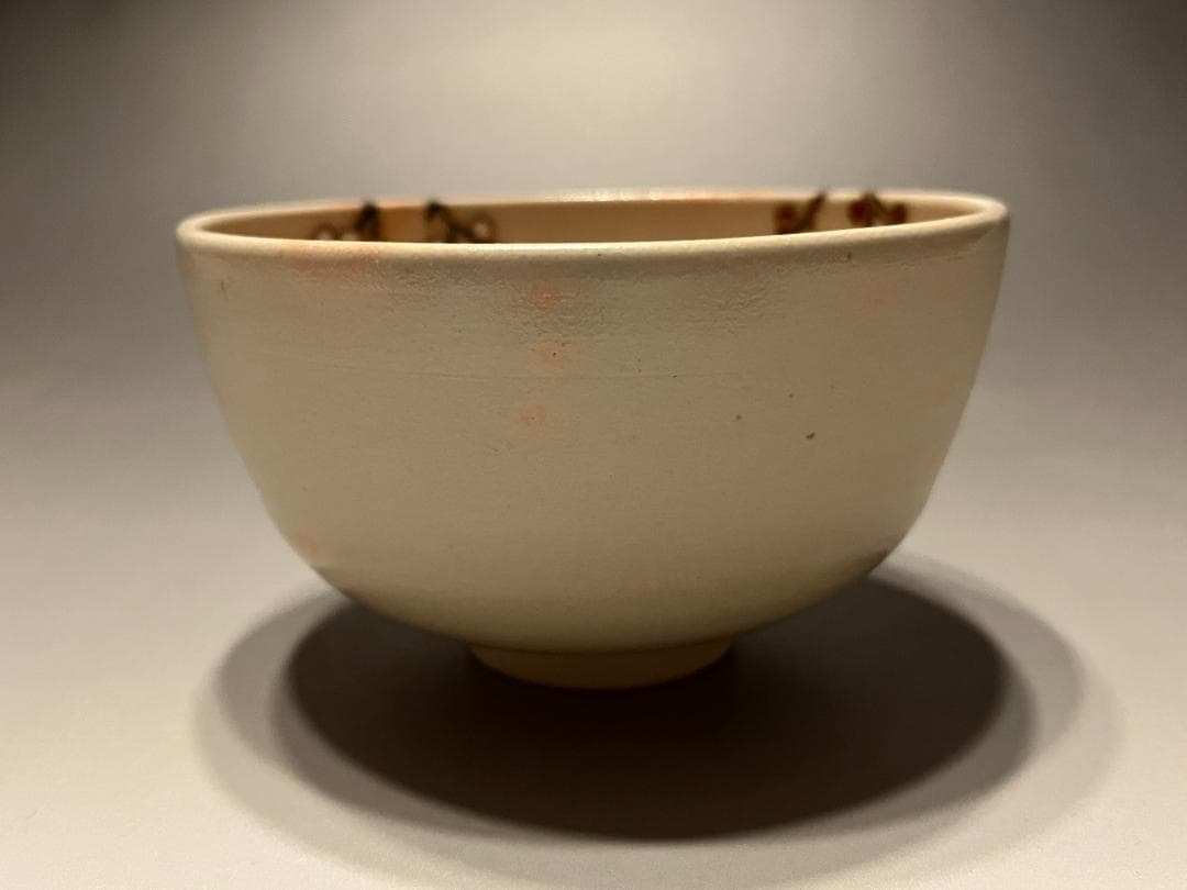 加賀瑞山　即中斎書付　万古焼　梅の絵茶碗　茶道具　表千家