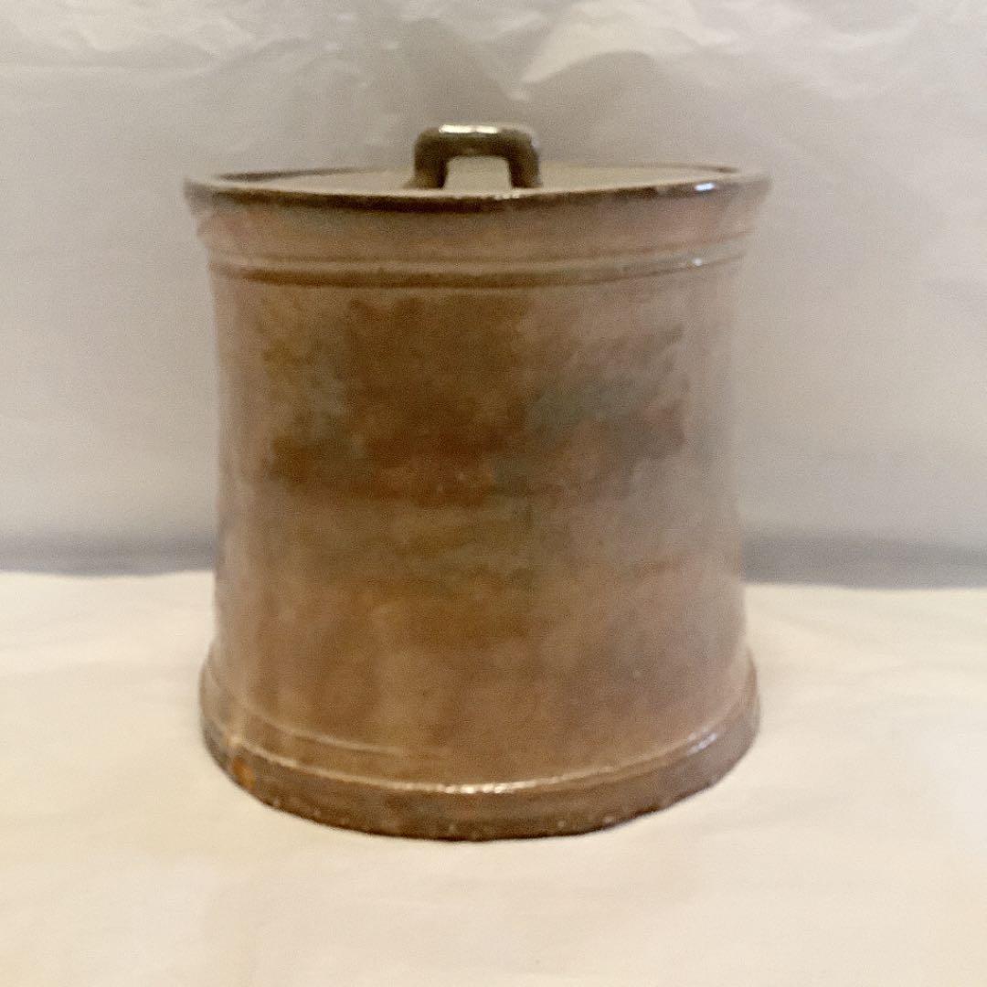 【茶道具】坂田泥華作　萩寸胴水指