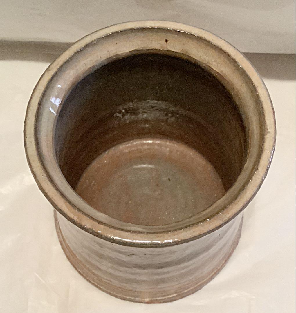 【茶道具】坂田泥華作　萩寸胴水指