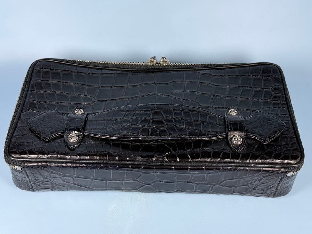 FUNNY製ポロサスクロコクラッチ ビジネスバッグ一点物