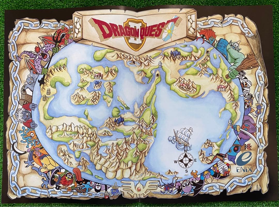 【激レア】美品！額装品　ドラクエⅡ チラシ　鳥山明　DRAGON QUEST