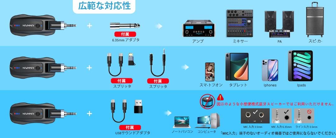 ワイヤレスマイク 2人用 2.4Gヘッドセット IP67防水