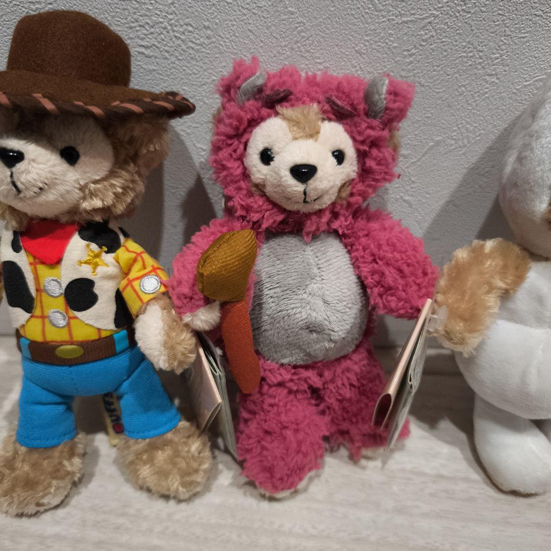 【激レア】香港ディズニー ダッフィー×トイストーリー ぬいぐるみキーホルダー