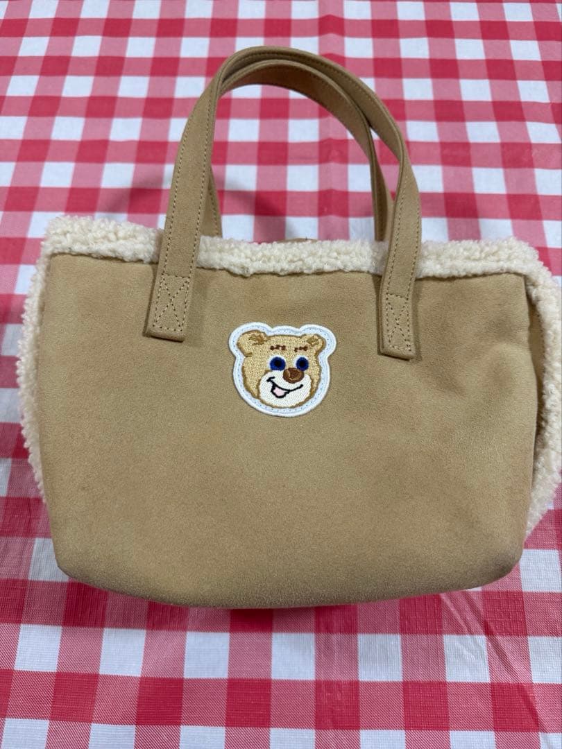 美品　FEILER　フェイラーオールドテディ　ワッペンボアトートバック